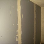 Jointoyage de la cloison côté atelier