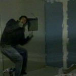 Encadrement terminé de l'enceinte arrière gauche